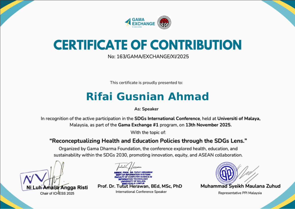 CERTIFICATE OF CONTRIBUTION